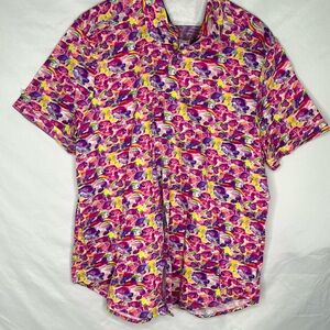 Robert Graham Pink and Purple Casual Button Down Shirt